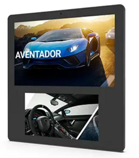 10.1" and 7" Dual-screen Interactive LCD Digital Signage