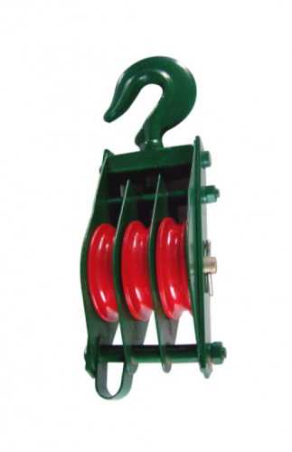 COMMERCIAL CLOSED TYPE TRIPLE PULLEY BLOCK WITH HOOK