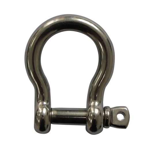 STAINLESS STEEL EUROPEAN TYPE LARGE BOW SHACKLE, AISI304 OR AISI316