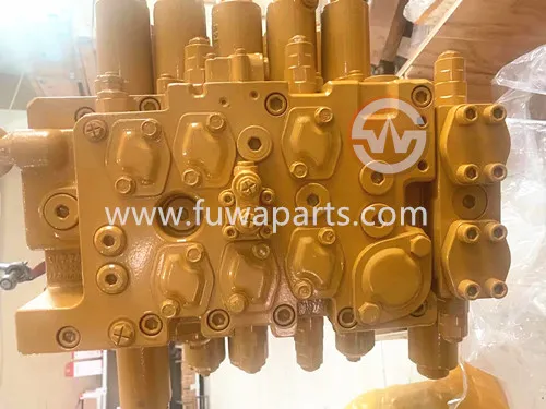 Yellow hydraulic control valve block assembly, front view