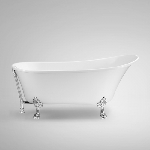 Aifol 59 Inch Free Standing Acrylic Small Deep Soaker clawfoot bathtub