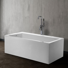 Aifol 59 Inch Small Square Adult Soak Acrylic Bathtub