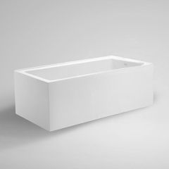 Aifol 59 Inch Small Square Adult Soak Acrylic Bathtub