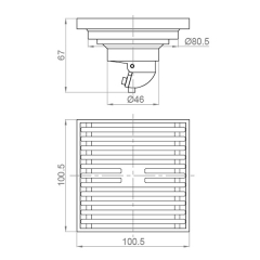 Aifol 4 Inch Bathroom Tile Insert Anti-odor Floor Drain Grate