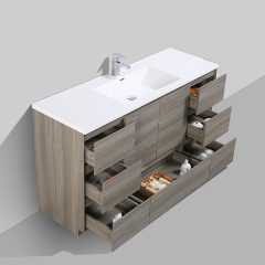 Aifol 61 inch American Style Floor DTC Melamine Bathroom Furniture