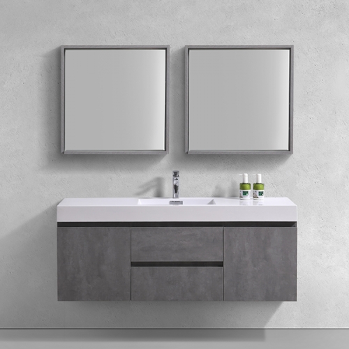 Aifol  Classic Wall Hung Bathroom Single Sink 60