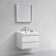 Aifol 30’’ Suki Bathroom Cabinets , Single Sink Bathroom Vanity 2 Drawers, White