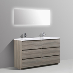 Aifol Luxury Double Sink Soft closing Hotel Bathroom Vanity 60 inch