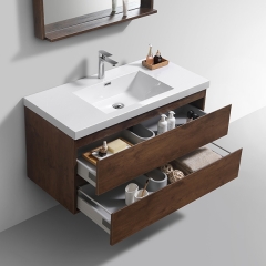 Aifol 42 Inch Luxury Wall Mount Hotel Melamine contemporary bathroom vanity