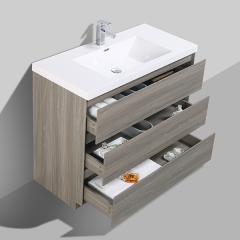 Aifol 42 inch Luxury Floor Single Sink Basin Vanity Bathroom Cabinet