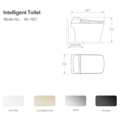 Aifol Water Saving Intelligent P-trap Ceramic Smart Floor Mounted Toilet