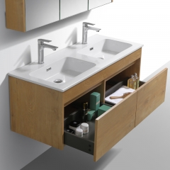 Beyond 48 inch Cheap Wall Mounted Floating Vanity Double Basin Vanities