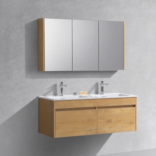 Beyond 48 inch Cheap Wall Mounted Floating Vanity Double Basin Vanities