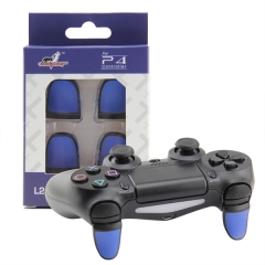 Double Color with rubber L2R2 Extension Trigger For PS4 Controller/4pcs/Blue