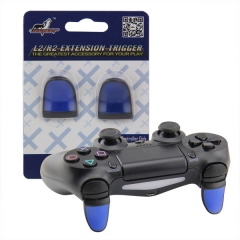 Double Color with rubber L2R2 Extension Trigger For PS4 Controller/2pcs/Blue