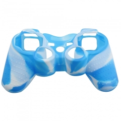 PS3 Controller Silicon Case/blue+white