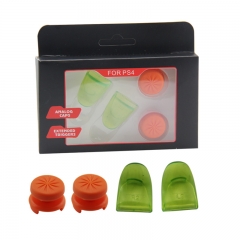 PS4 Controller Extended button Kit/Transparent green +Orange