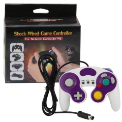 Wired Game Controller For NGC/White+Purple
