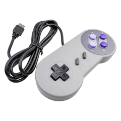 USB SNES Wired Controller Purple Button