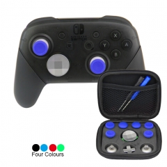 11Pcs Metal Swap Thumbsticks Grips Stick and D-Pad Button Set for Nintendo Switch Controller -Blue
