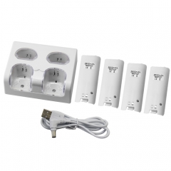WII Remote Controller 4in1 Charge Stand/White