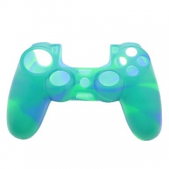 Silicon Case For PS4 Controller/Green+Blue
