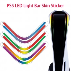 Console Center DIY Skin LED Luminous Lightbar For PS5 UHD /DE Version Controllers Rainbow Gradient Sticker Decals *1pcs