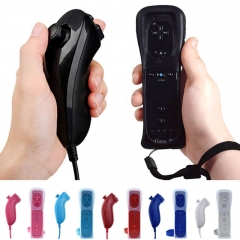WII 2in1 Remote Controller Built-in Motion Plus With Nunchuck/6 colors