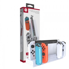 Switch Joy-Con 4 Slot Charging Station With 8 Game Cards Storage/White