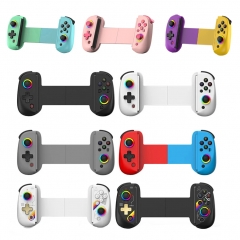 D8 RGB Wireless Bluetooth Stretching Extendable Controller with Hall Trigger for Switch/PS4/PS3/PC/Android/IOS /9 Colors