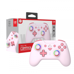 Switch/Lite/Oled/PC/IOS/Android/Steam RGB Breathing Lighting Wireless Controller/pink