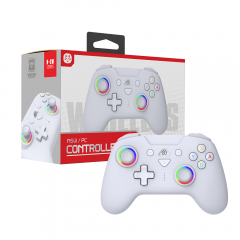 Switch/Lite/Oled/PC/IOS/Android/Steam RGB Breathing Lighting Wireless Controller/White