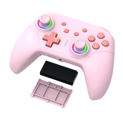 Switch2/Switch/PC/IOS/Android RGB Wireless Removable Battery Controller