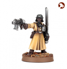 Armageddon Steel Legion Officer with Power Sword and Bolt Pistol