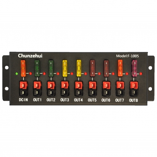 Chunzehui F-1005 9 Port 40A Anderson Powerpole Connector Power Splitter Distributor Source Strip, 1 Input and 8 Output.