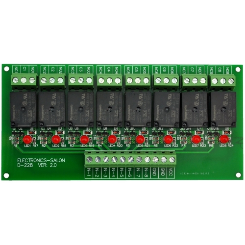 ELECTRONICS-SALON 8 Channel 10Amp SPDT Power Relay Module Board (Operating Voltage: DC 5V)