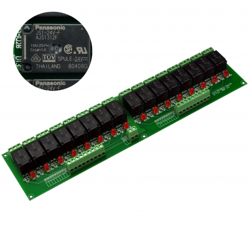 ELECTRONICS-SALON 16 SPDT 10Amp Power Relay Module, DC 24V Version.