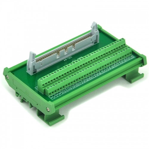 ELECTRONICS-SALON IDC-64 DIN Rail Mounted Interface Module, Breakout Board, Terminal Block.