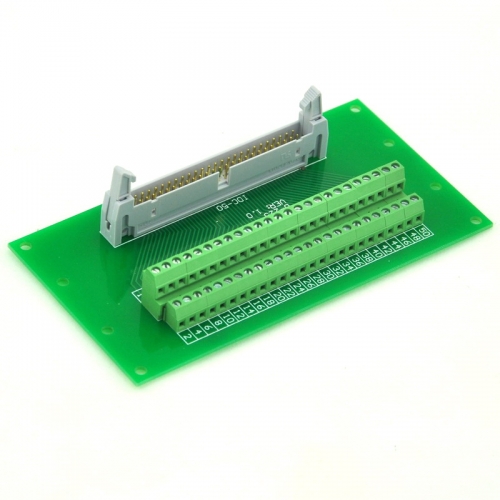 ELECTRONICS-SALON IDC50 2x25 Pins 0.1" Male Header Breakout Board, Terminal Block, Connector.