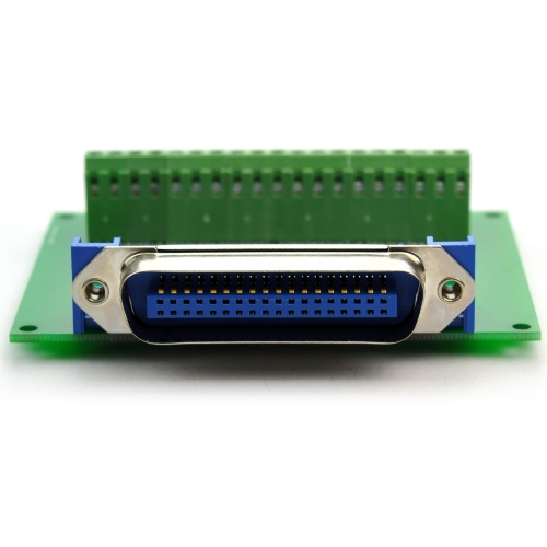 CZH-LABS 36-Pin 0.085" Centronics Male Ribbon Connector Screw Terminal Block Breakout Board.