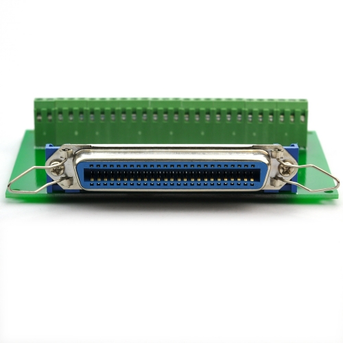 CZH-LABS 50-Pin 0.085" Centronics Female Ribbon Connector Screw Terminal Block Breakout Board.