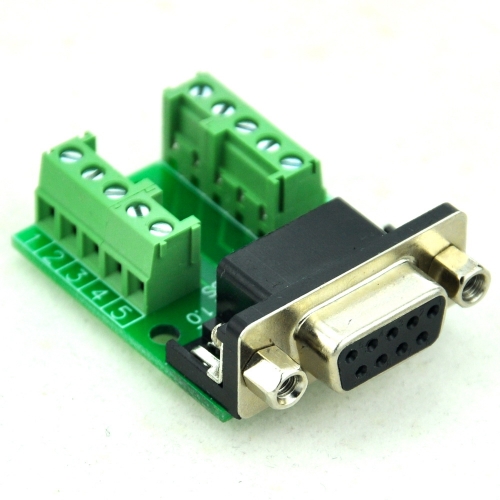 CZH-LABS Slim Right Angle DSUB DB9 Female Header Breakout Board Module, D-SUB.