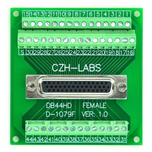 CZH-LABS D-SUB DB44HD Female Header Breakout Board, DSUB.