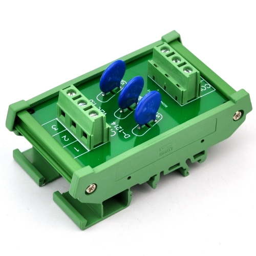 Chunzehui 3 Channels Common DIN Rail Mount 150V SIOV Metal Oxide Varistor Interface Module, Surge Suppressor Protection SPD Board.