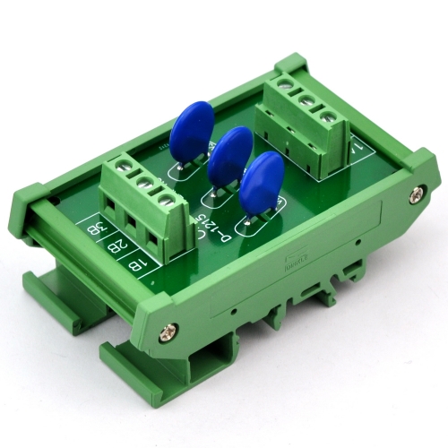 Chunzehui 3 Channels Individual DIN Rail Mount 150V SIOV Metal Oxide Varistor Interface Module, Surge Suppressor Protection SPD Board.