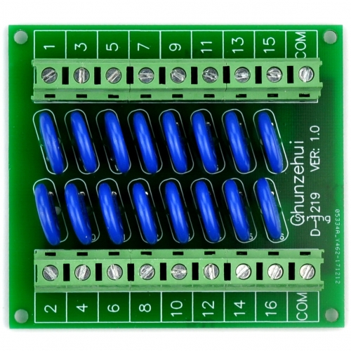Chunzehui 16 Channels Common 30V SIOV Metal Oxide Varistor Interface Module, Surge Suppressor Protection SPD Board.