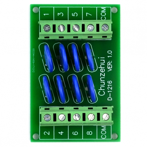 Chunzehui 8 Channels Common 60V SIOV Metal Oxide Varistor Interface Module, Surge Suppressor Protection SPD Board.