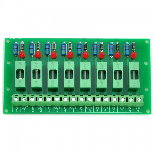 Electronics-Salon 100~250VAC 8 Channel Fuse Board, with Fuse Fail Indication.