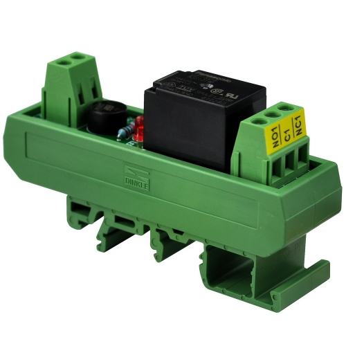 ELECTRONICS-SALON AC/DC 24V Slim DIN Rail Mount 10Amp SPDT Power Relay Interface Module, JS1-24V-F.