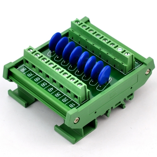 Chunzehui 8 Channels Individual DIN Rail Mount 275V SIOV Metal Oxide Varistor Interface Module, Surge Suppressor Protection SPD Board.